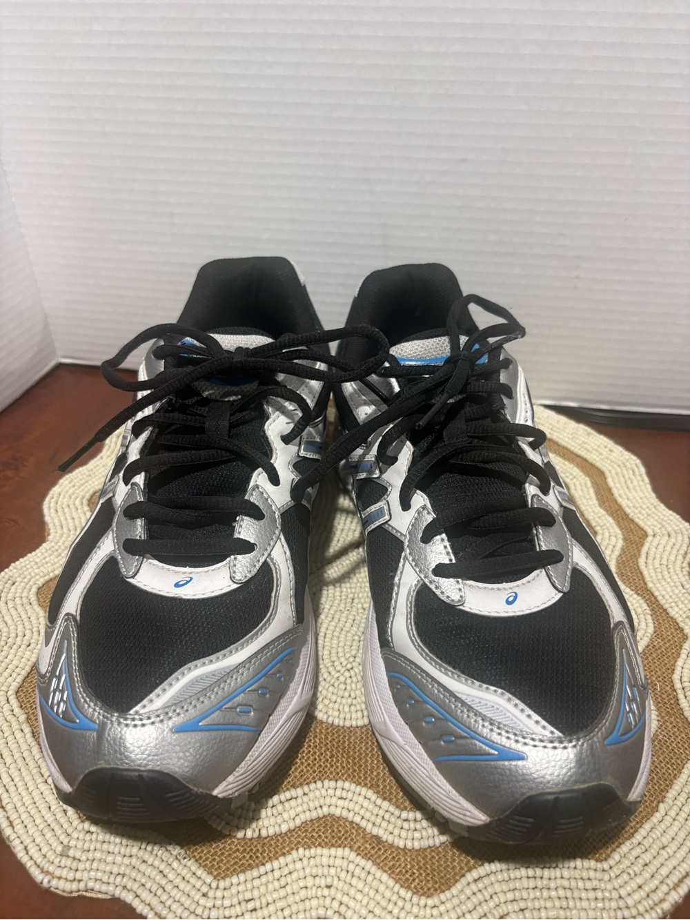 Asics Black, Silver & Blue Men's Running Shoes